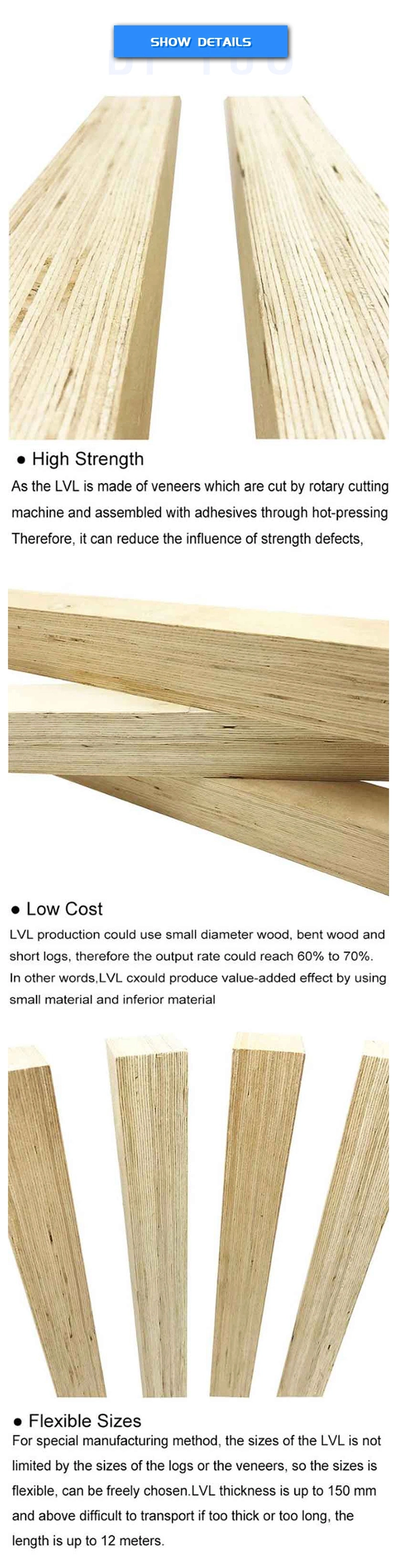 China Lumber LVL Wooden Slat for Bed Room Plywood LVL Lvlplywood