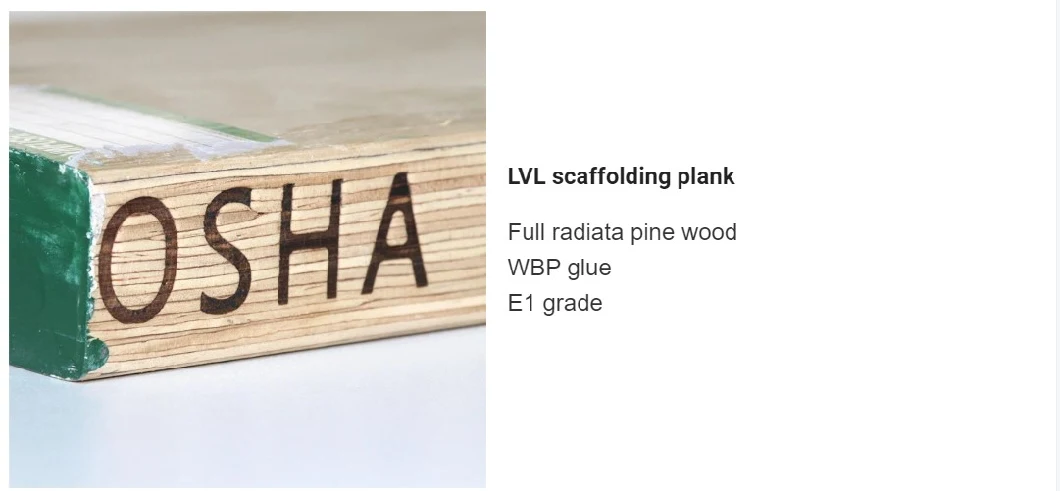 Pine LVL Scaffold Plank LVL Scaffolding Board WBP Waterproof Glue for Construction