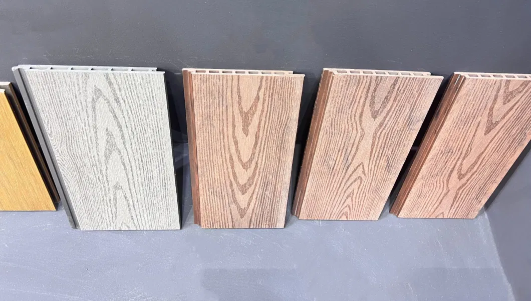 Hot Sale 3D Wood Grain Design WPC Double-Sidedwall Panel Composite Wood Cladding Exterior Decorative WPC Wall Panel