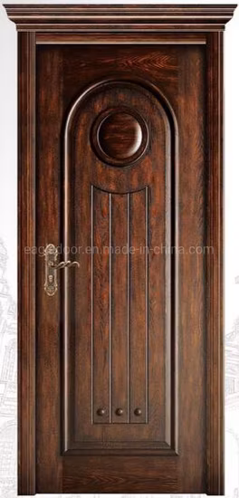 2020classic Design Carving Floral Pattern Modern Cheap 4 Panel Factory Price Hollow Core Double Model for Exterior Wood Door (EF-V027)