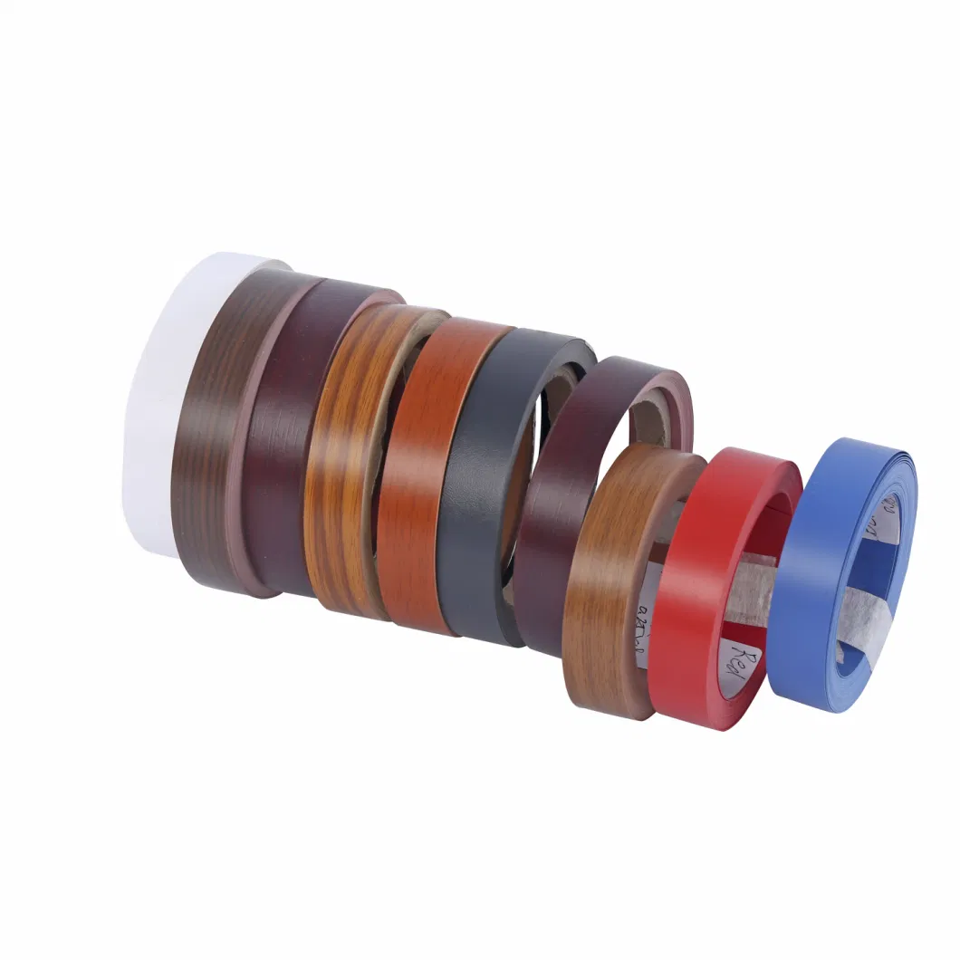 0.4 -3mm High Gloss / Embossing / Wood Grain / Solid Color / Texture and Other Color PVC Edge Sealing Banding
