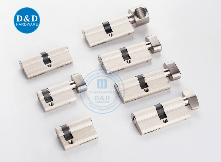 Door Hardware Fittings Brass Symmetrical Profiles Double Lock Cylinder Core
