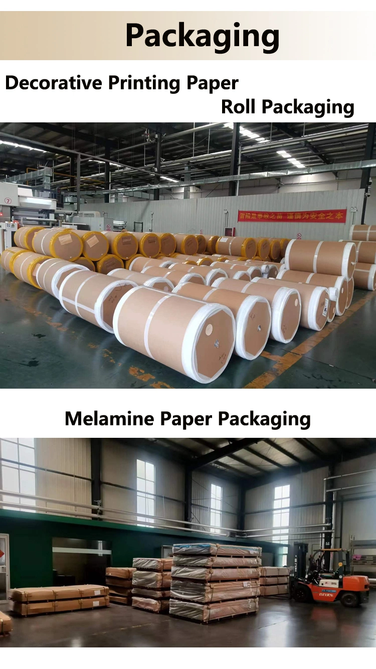 Impregnated Melamine Films Laminated Decorative Printing Paper for Furniture Plywood
