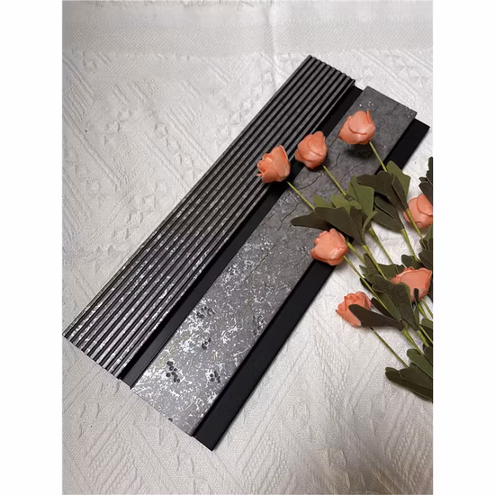 OEM China Manufacture Interior Free Design Indoor Decorative 3D Wall Decoration Boards PS Fluted Wall Cladding Decorative Sheet PS Charcoal Wall Panel