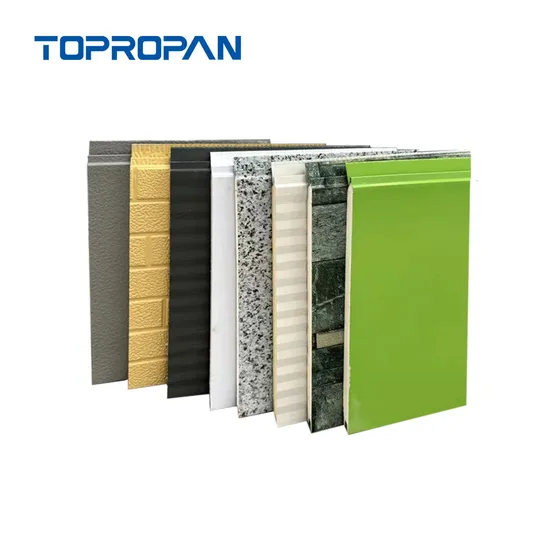 Metal Carved Panel for Decorative Wall Prefabricated House Fire Prevention Carved Board Exterior Metal Carved Polyurethane Foam Sandwich Wall Panel 