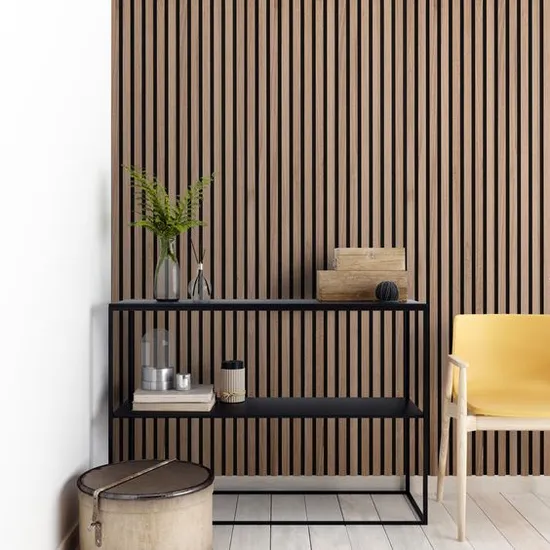 Decorative Ceiling Slatted Wooden Acoustic Panel for Home Wall Decoration 