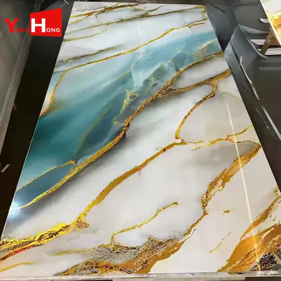 4*8 FT Pies Wholesale 3D Home Decoration Interior/Exterior Decorative Bamboo Wood Plastic Sheet PVC/UV/Spc Marble Wall Panel 